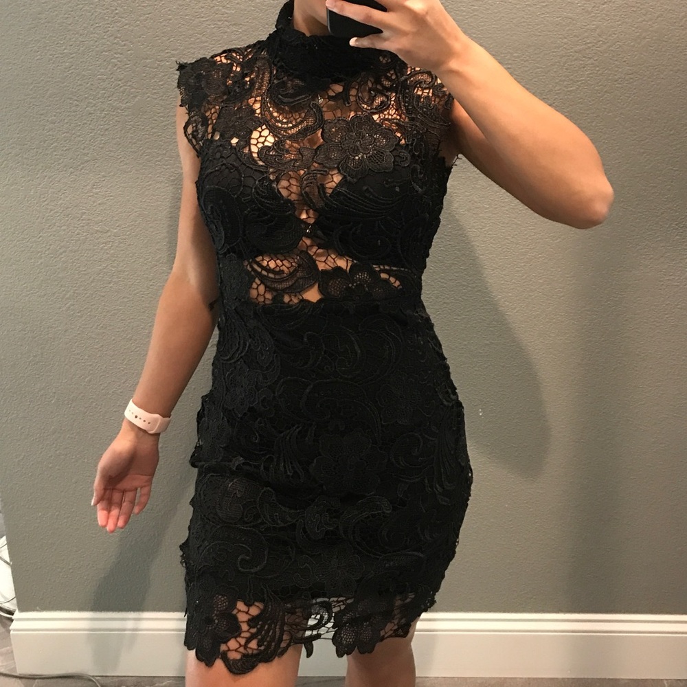 Black laced dress size small